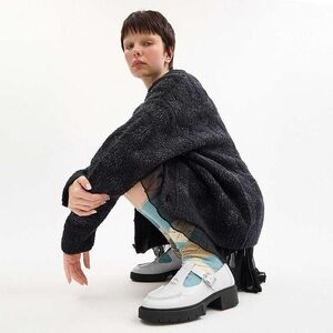 Coach Liv Mary Jane Chunky Heeled White Leather Shoes in a women’s size 8.5 New